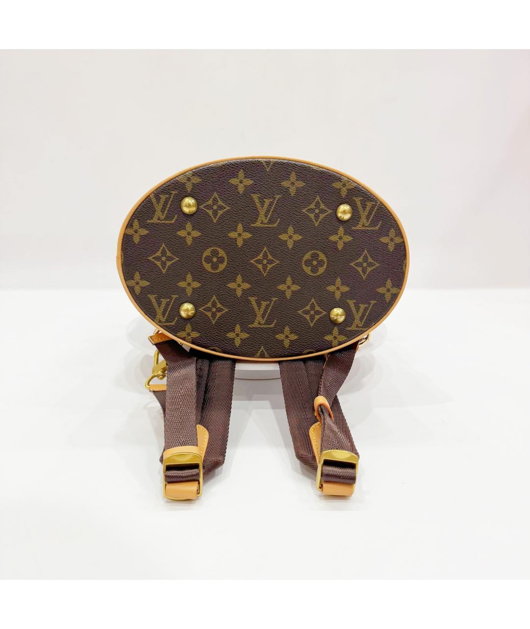 LOUIS VUITTON Коричневый кожаный рюкзак, фото 6