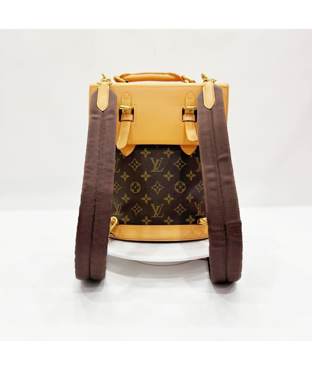 LOUIS VUITTON Коричневый кожаный рюкзак, фото 4