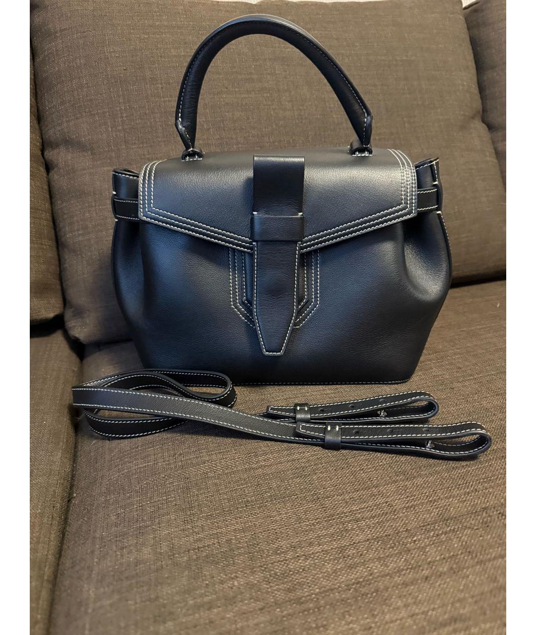 LANCEL Черная кожаная сумка тоут, фото 7