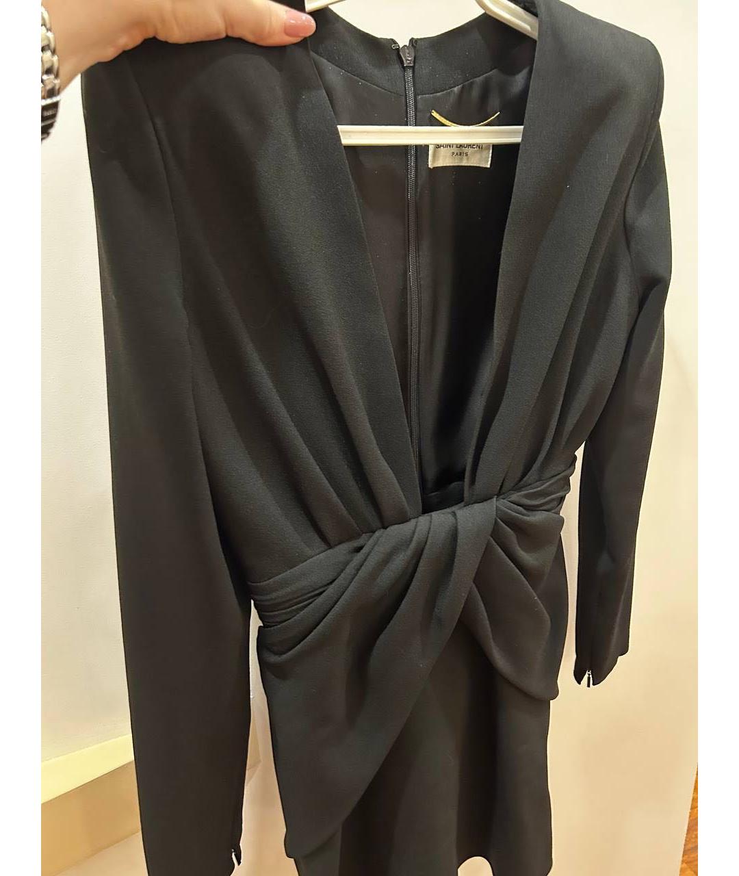 SAINT LAURENT Черное коктейльное платье, фото 5