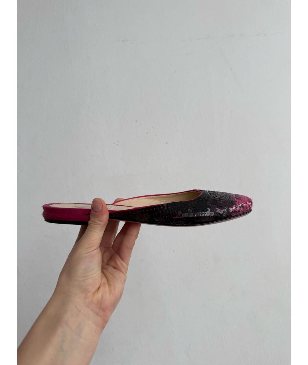 PRADA Бордовые кожаные мюли, фото 9