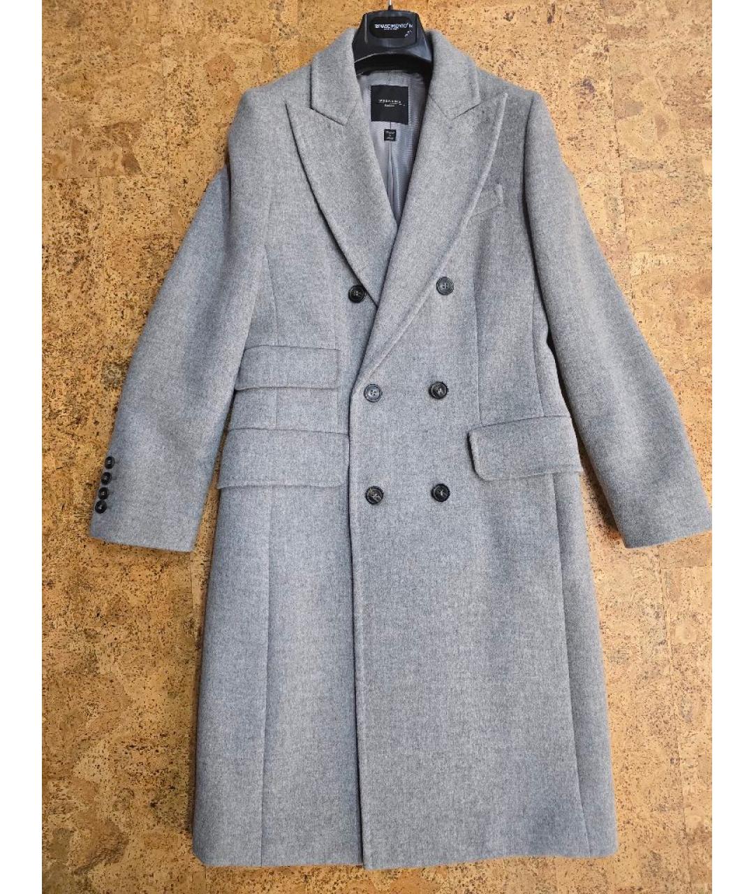 WEEKEND MAX MARA Серое шерстяное пальто, фото 6