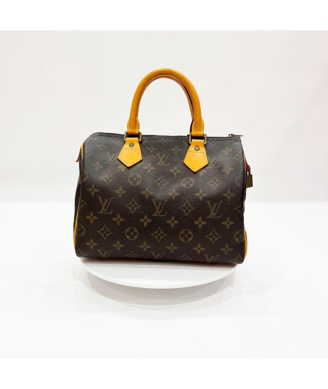 LOUIS VUITTON Коричневая кожаная сумка с короткими ручками, фото 2