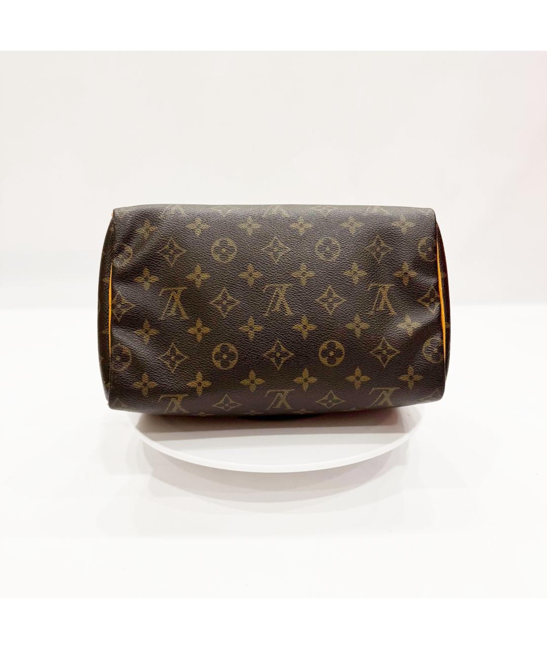 LOUIS VUITTON Коричневая кожаная сумка с короткими ручками, фото 6