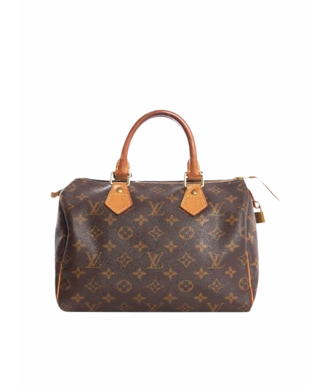 LOUIS VUITTON Коричневая кожаная сумка с короткими ручками, фото 1