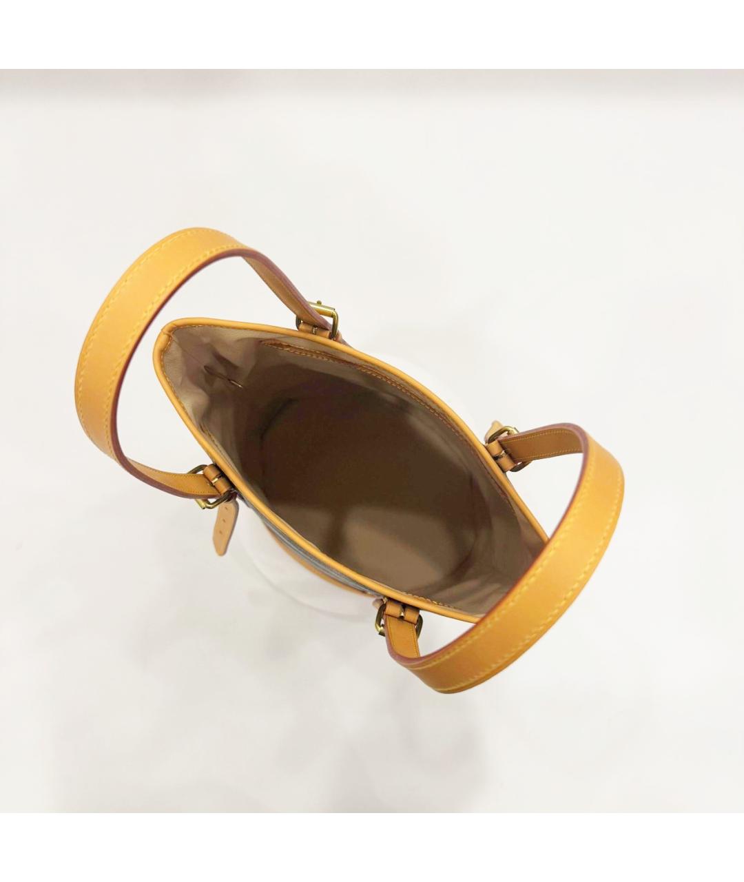 LOUIS VUITTON Коричневая кожаная сумка через плечо, фото 7