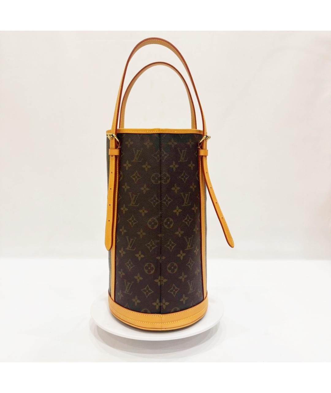 LOUIS VUITTON Коричневая кожаная сумка через плечо, фото 3