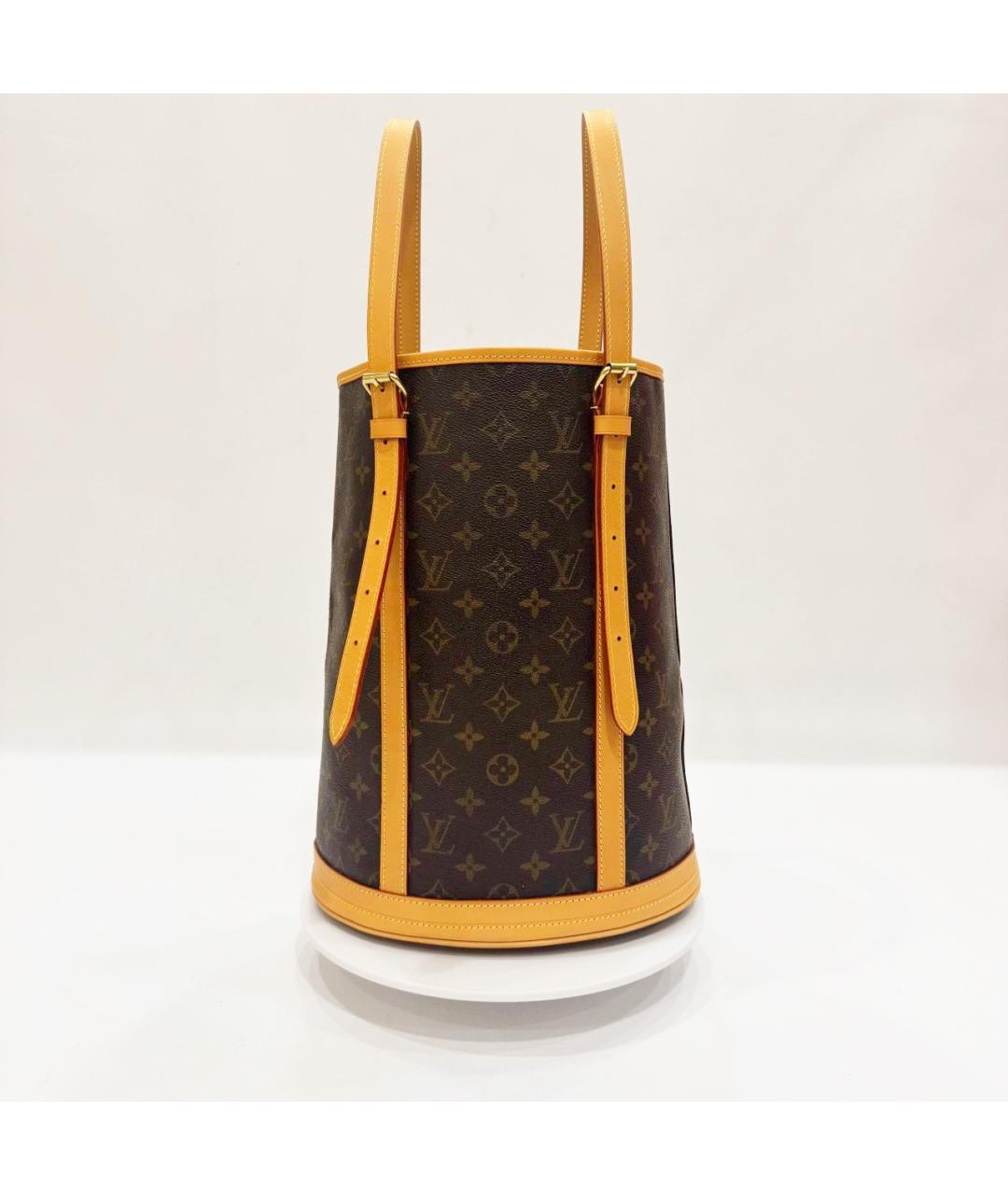 LOUIS VUITTON Коричневая кожаная сумка через плечо, фото 4