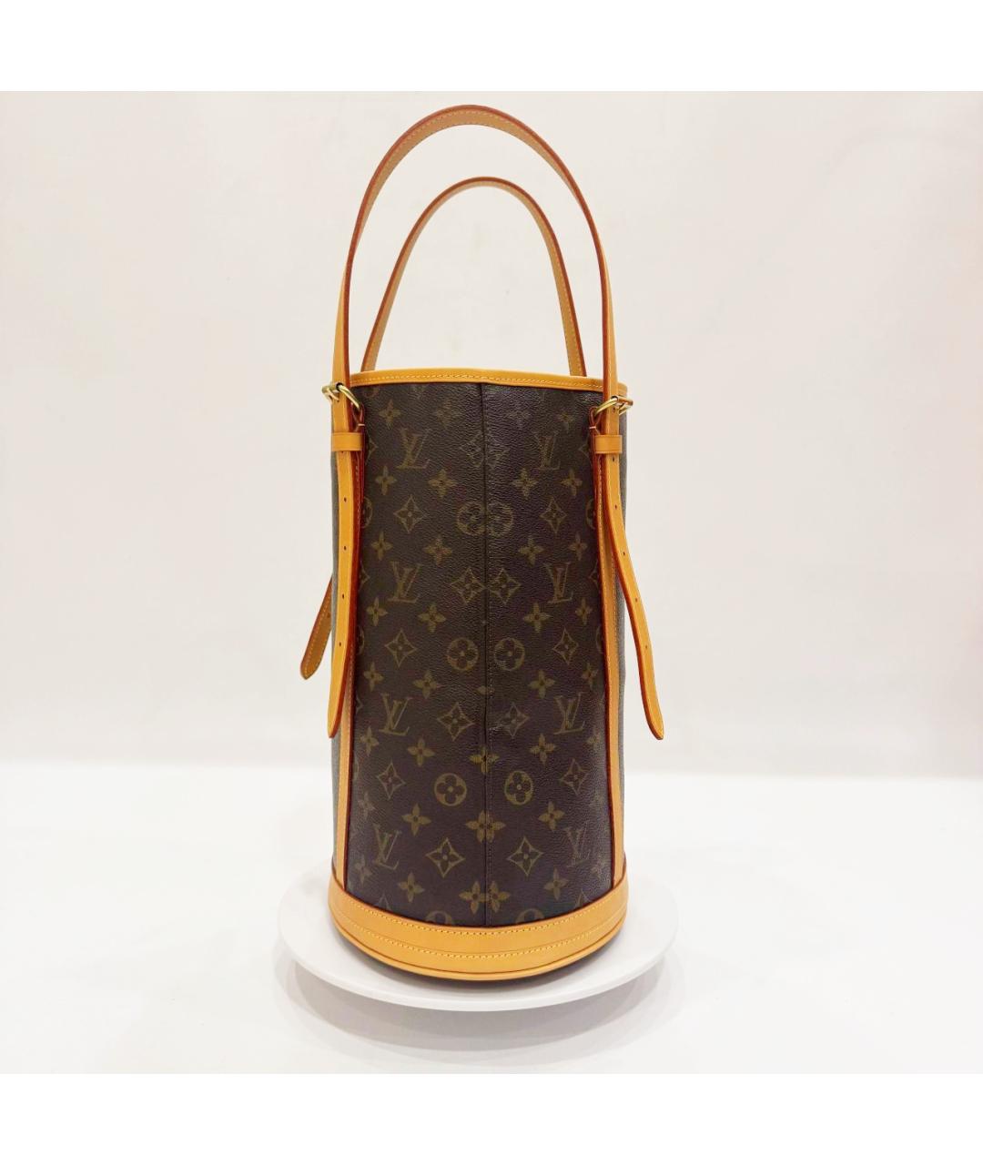 LOUIS VUITTON Коричневая кожаная сумка через плечо, фото 5