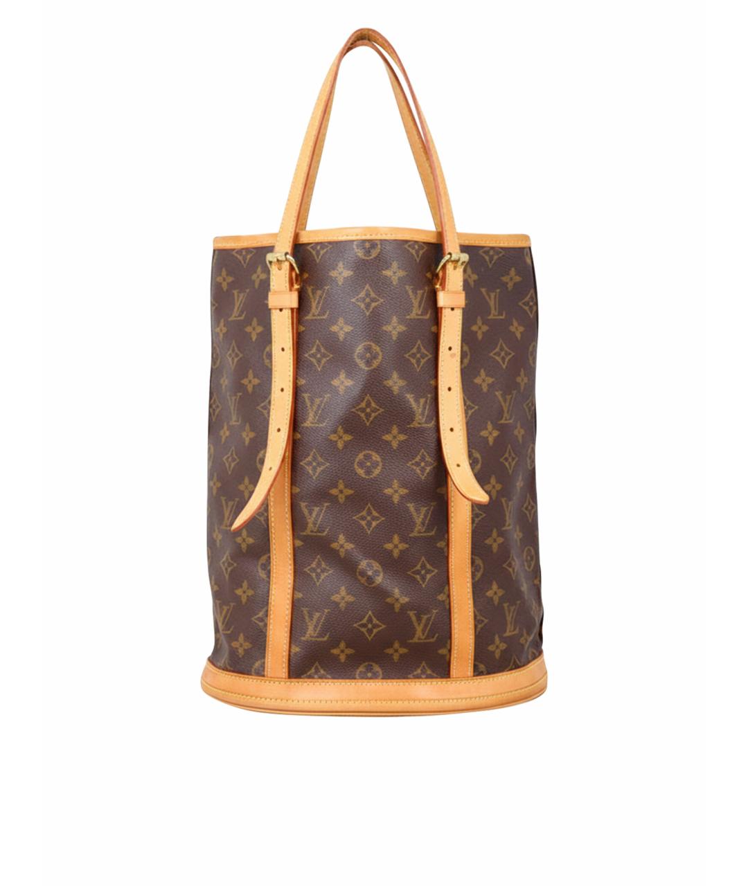 LOUIS VUITTON Коричневая кожаная сумка через плечо, фото 10