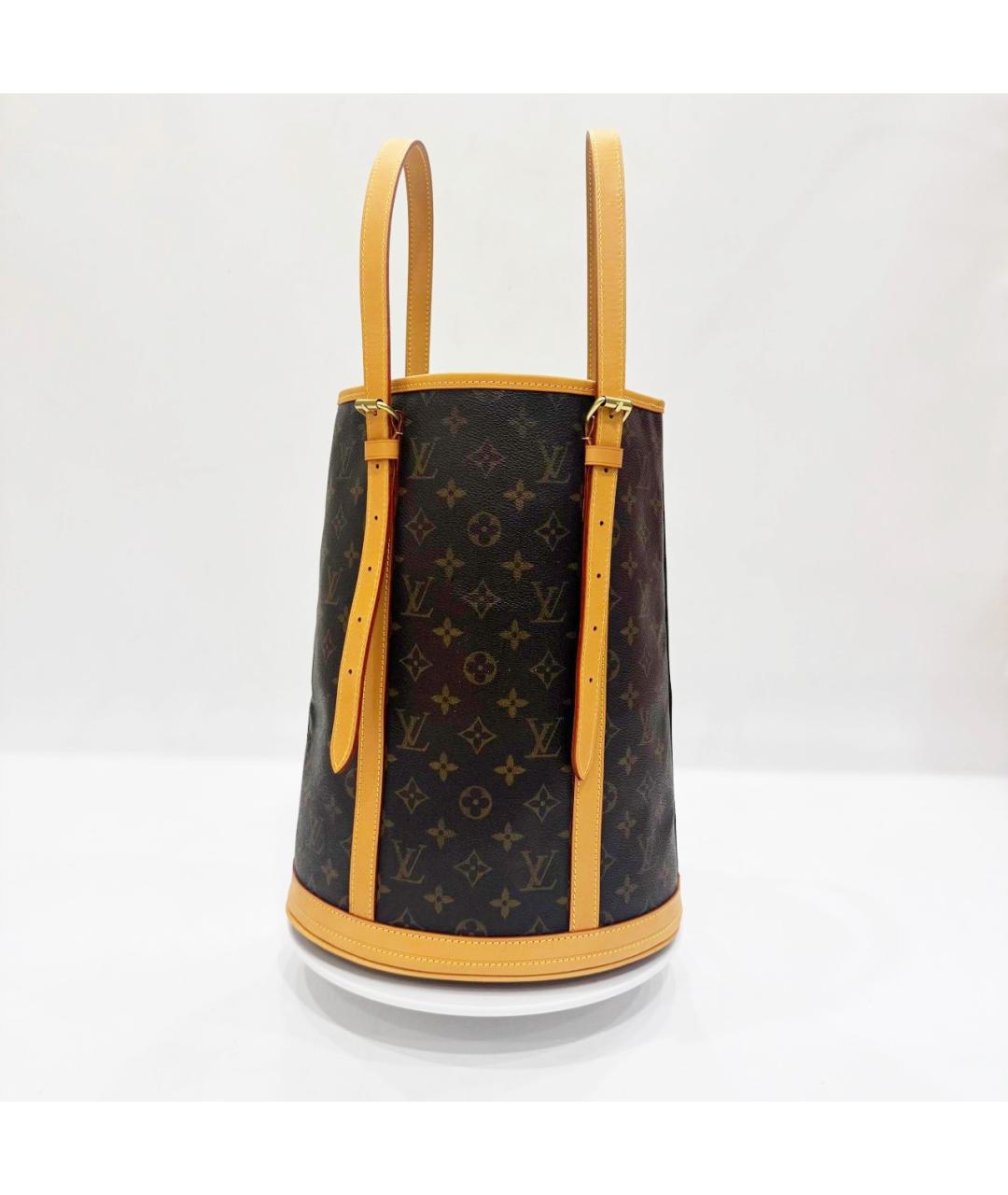 LOUIS VUITTON Коричневая кожаная сумка через плечо, фото 2