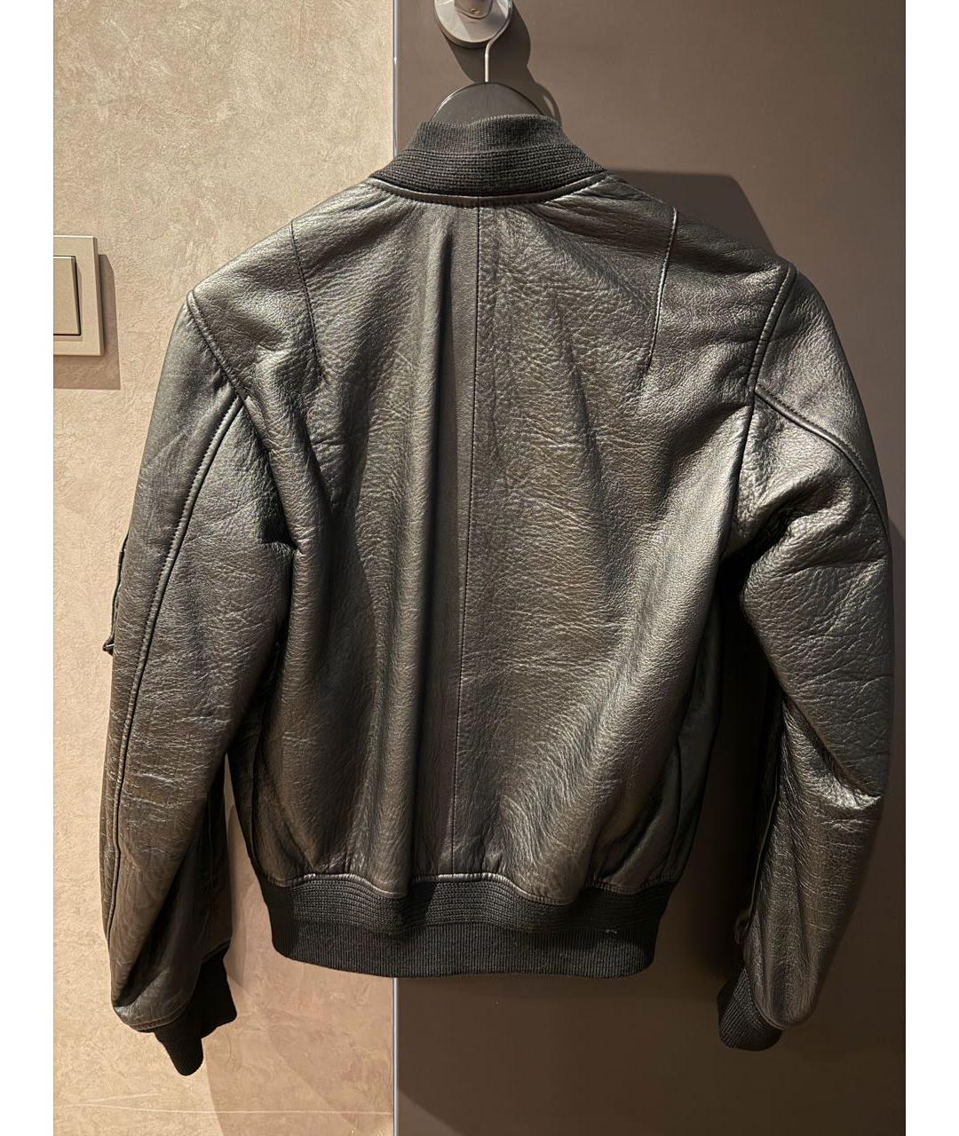 SAINT LAURENT Черная кожаная куртка, фото 2