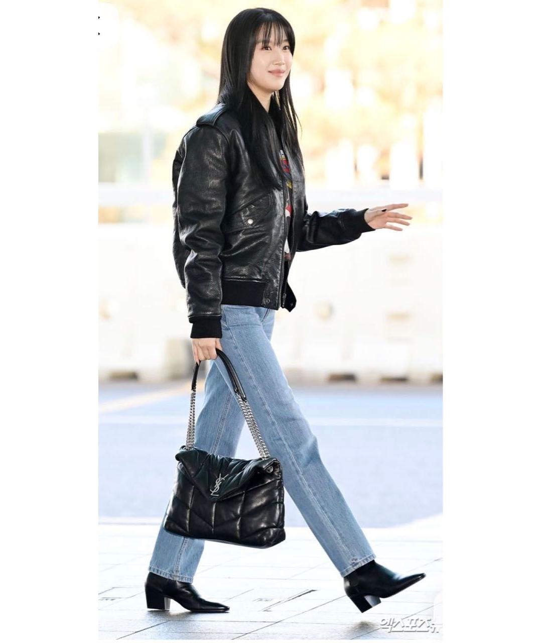 SAINT LAURENT Черная кожаная куртка, фото 7