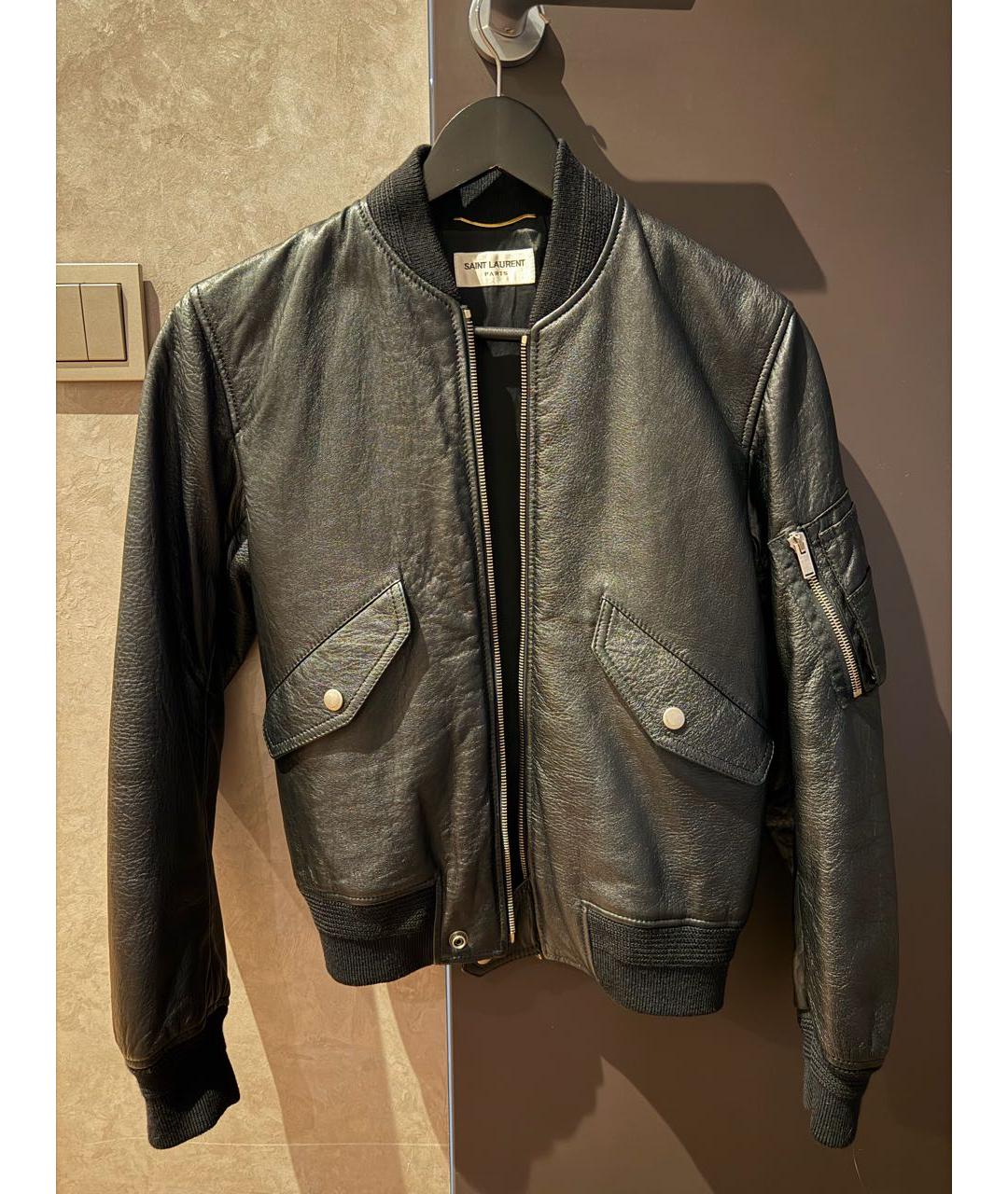 SAINT LAURENT Черная кожаная куртка, фото 9