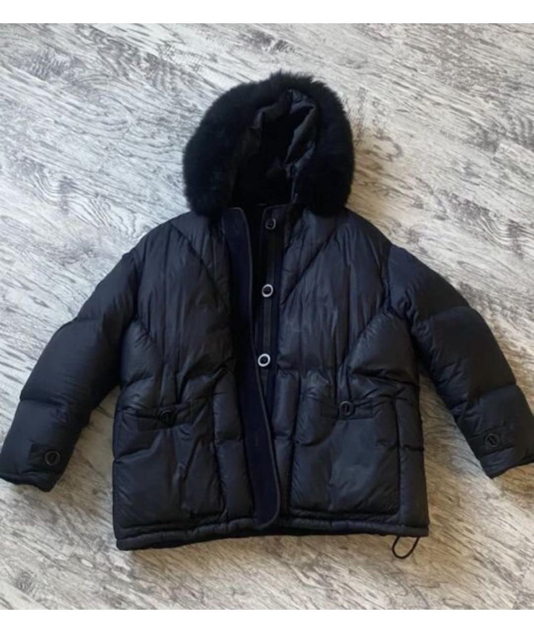 ARMY YVES SALOMON Темно-синий полиэстеровый пуховик, фото 2