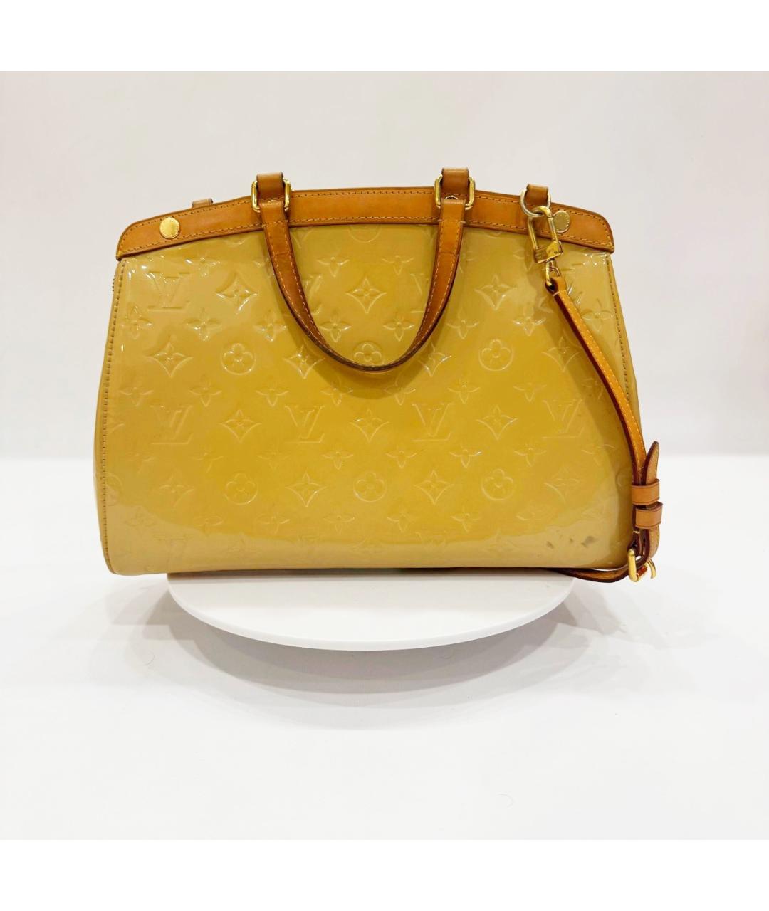 LOUIS VUITTON Желтая сумка через плечо из лакированной кожи, фото 4