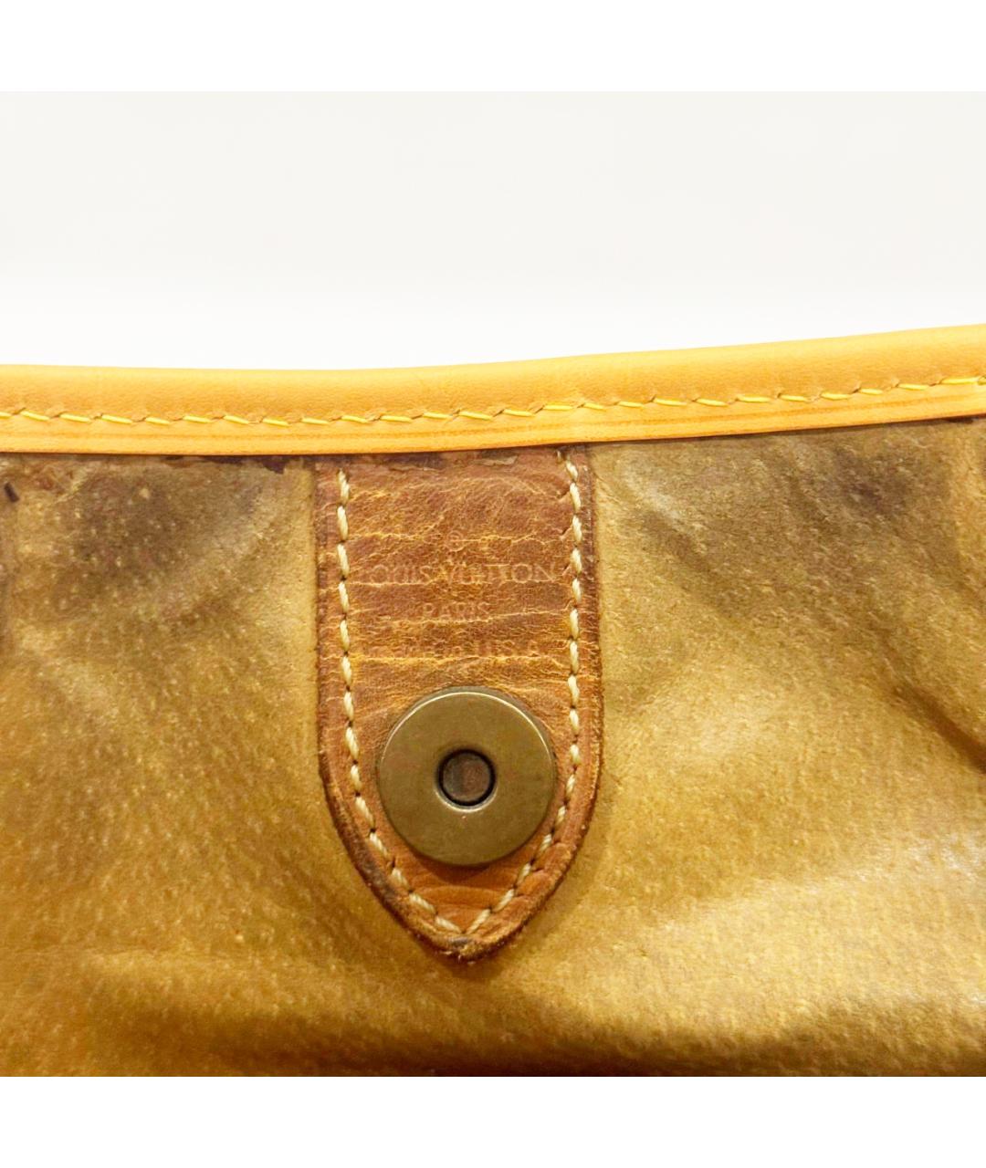 LOUIS VUITTON Коричневая кожаная сумка через плечо, фото 9