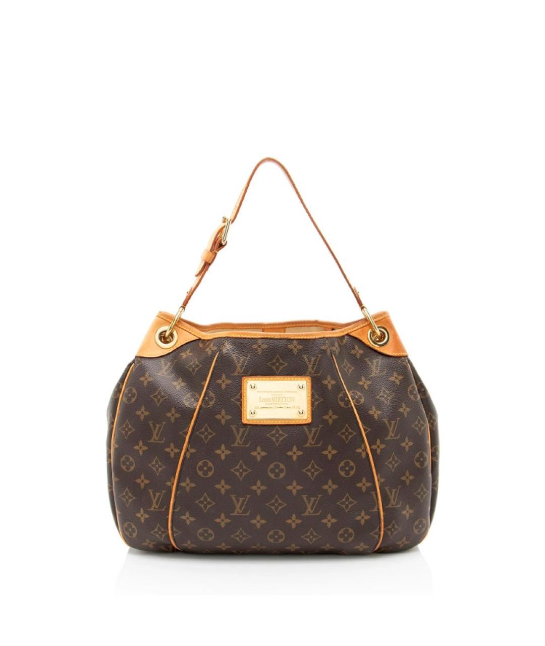 LOUIS VUITTON Коричневая кожаная сумка через плечо, фото 10