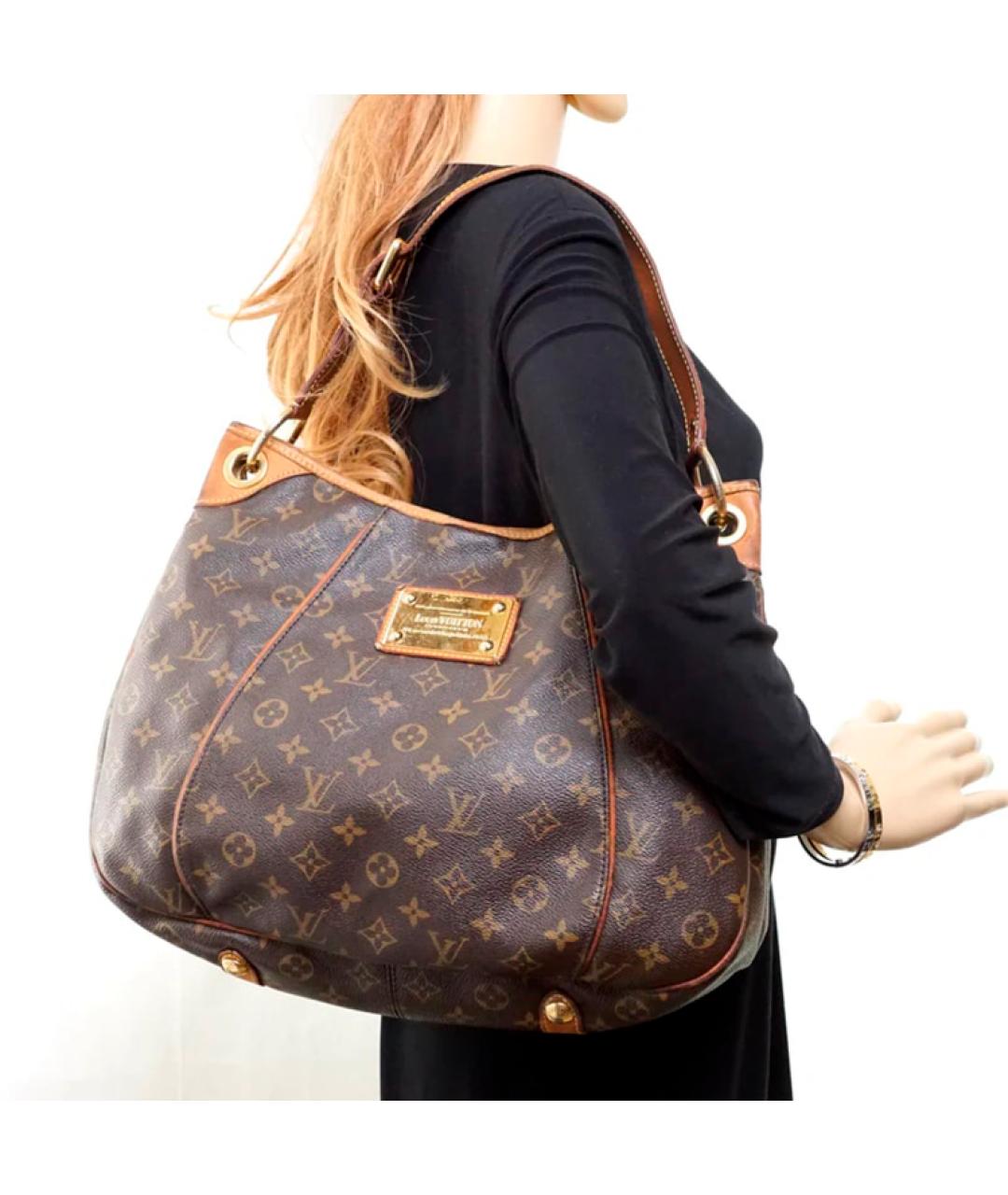 LOUIS VUITTON Коричневая кожаная сумка через плечо, фото 2