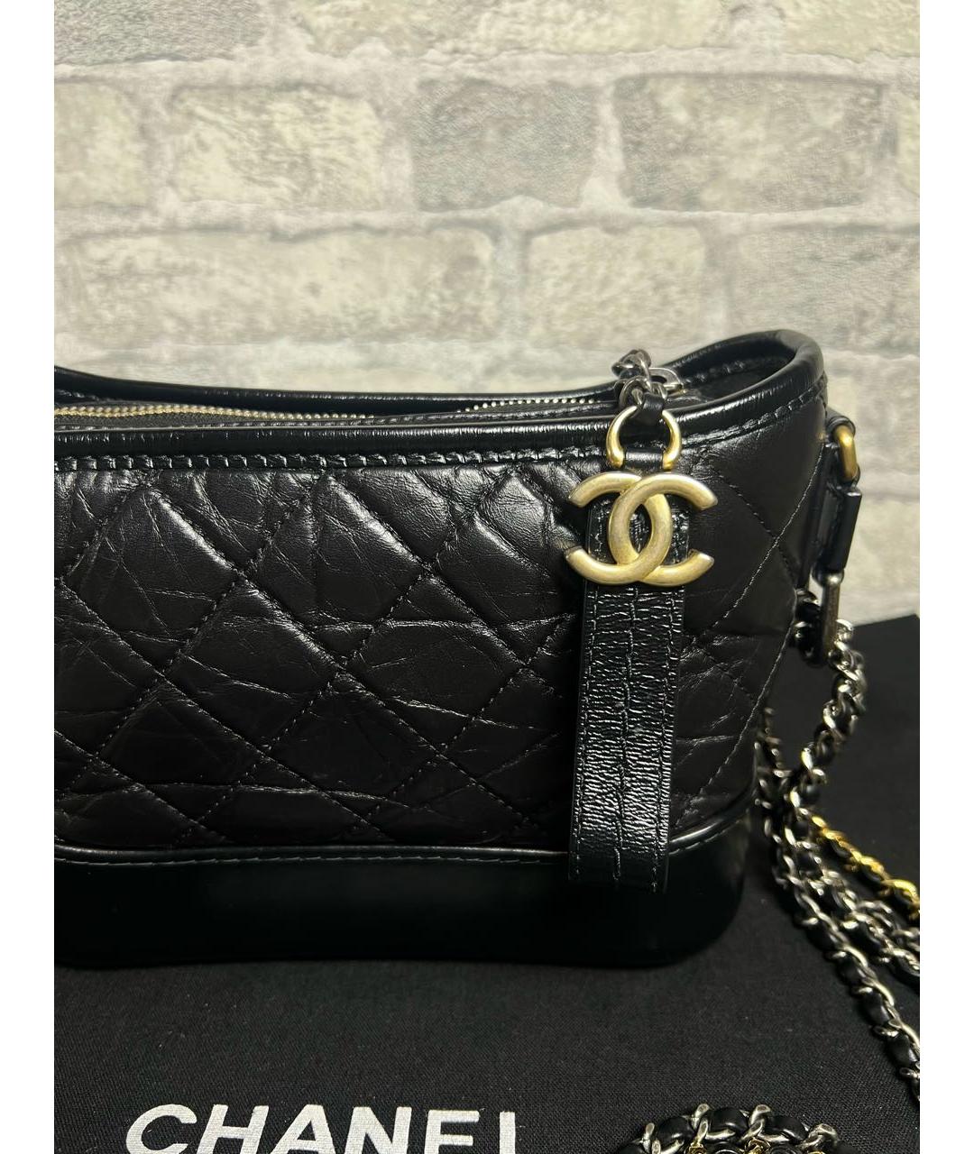 CHANEL Черная кожаная сумка через плечо, фото 3