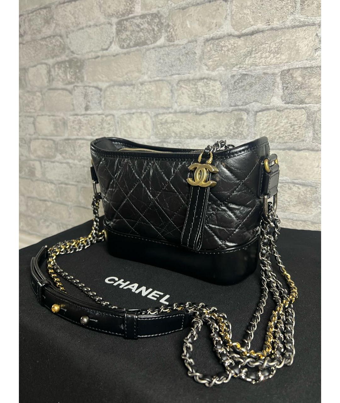 CHANEL Черная кожаная сумка через плечо, фото 2