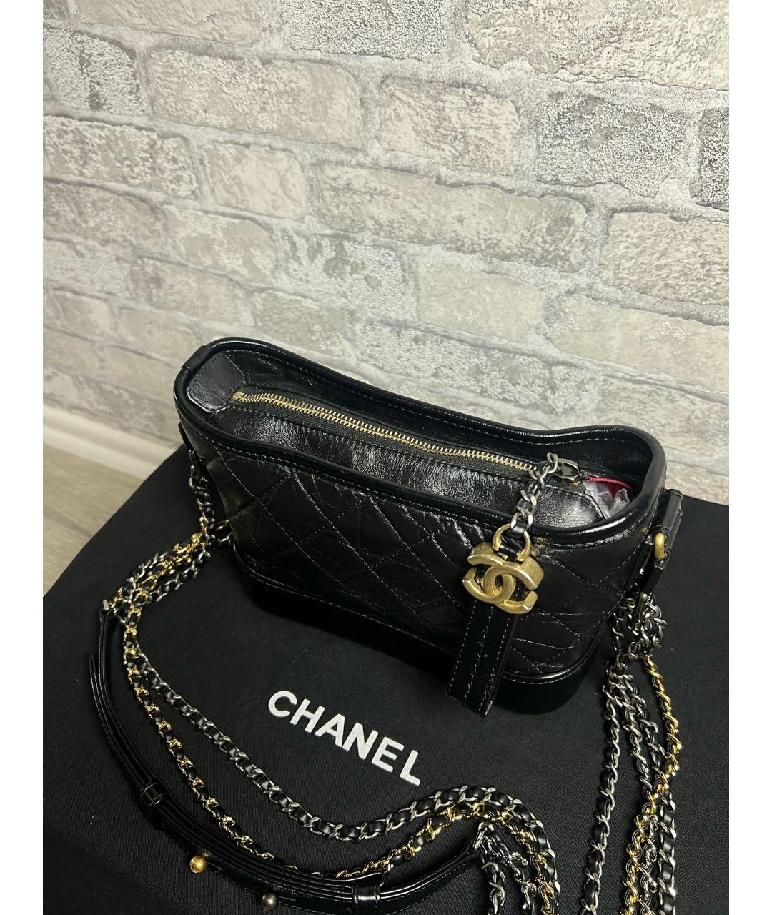 CHANEL Черная кожаная сумка через плечо, фото 5