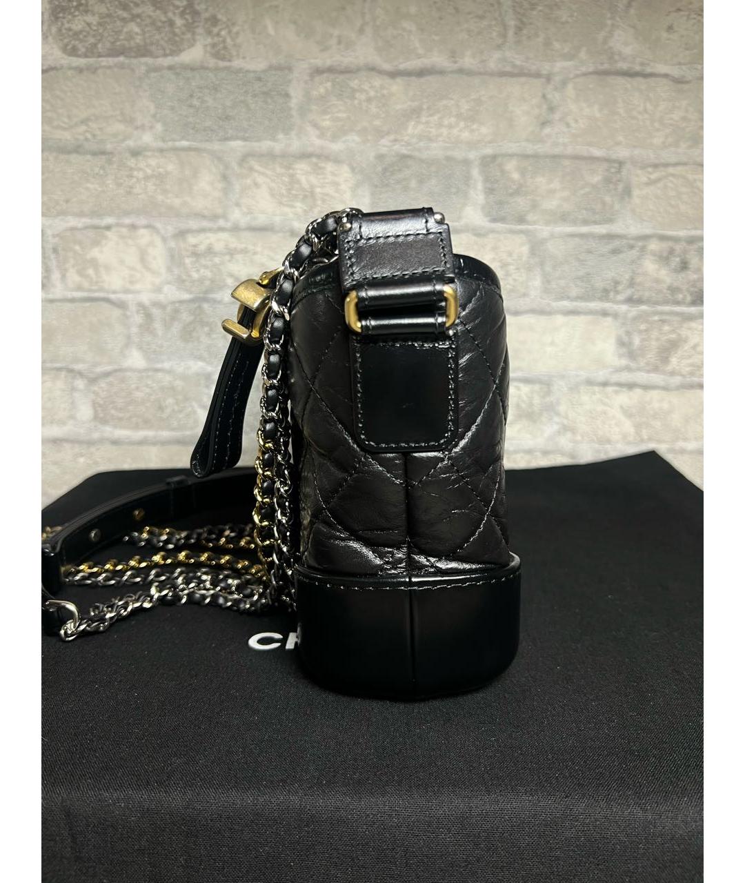 CHANEL Черная кожаная сумка через плечо, фото 6