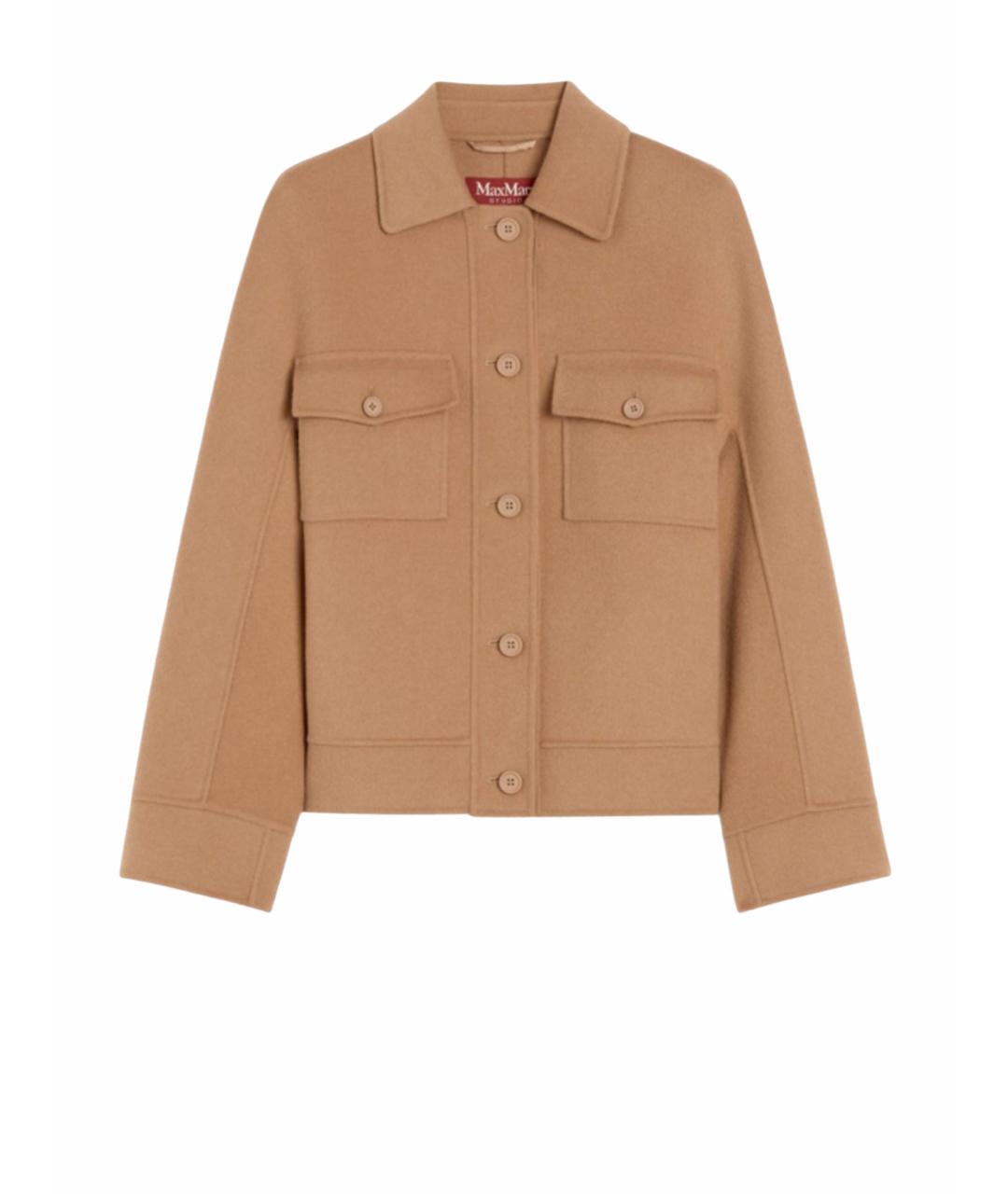 MAX MARA STUDIO Бежевая шерстяная куртка, фото 1