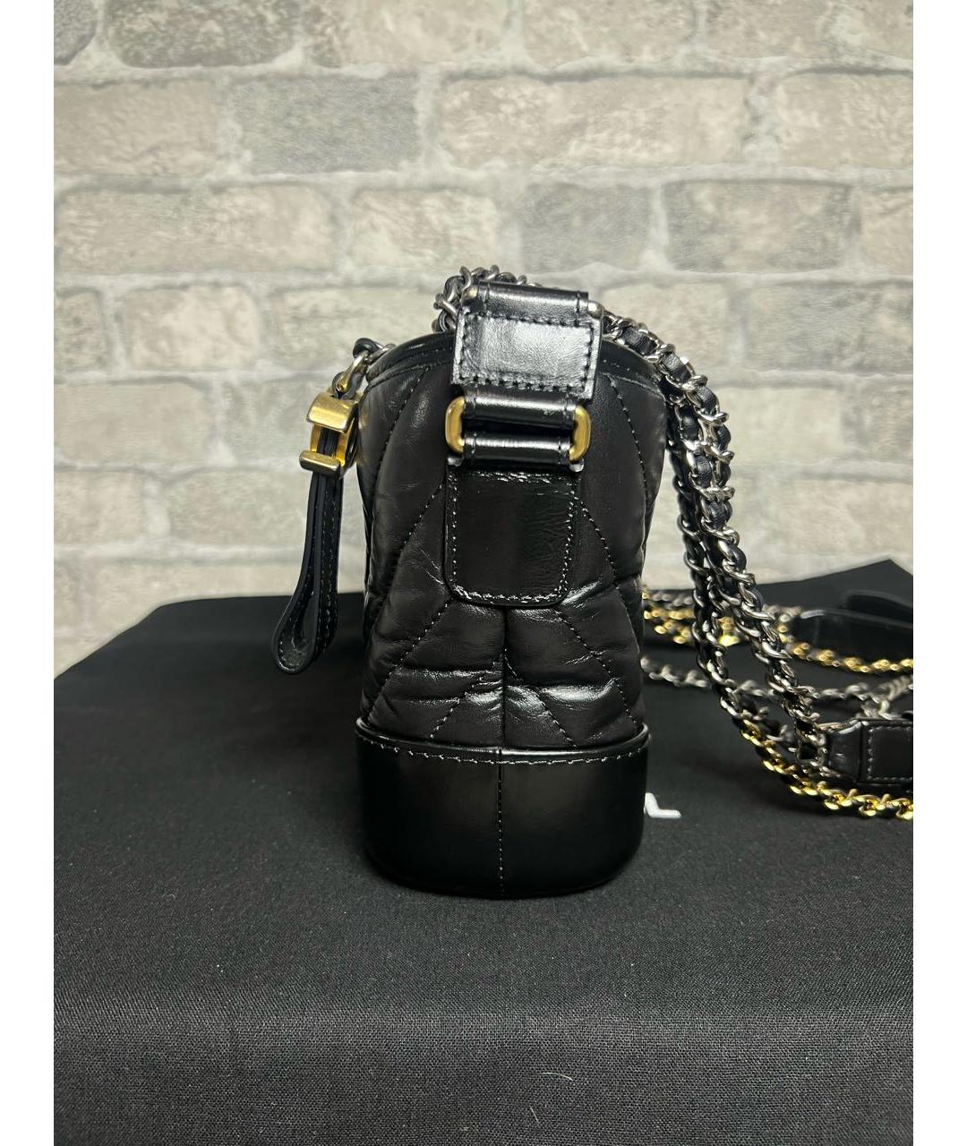 CHANEL Черная кожаная сумка через плечо, фото 6