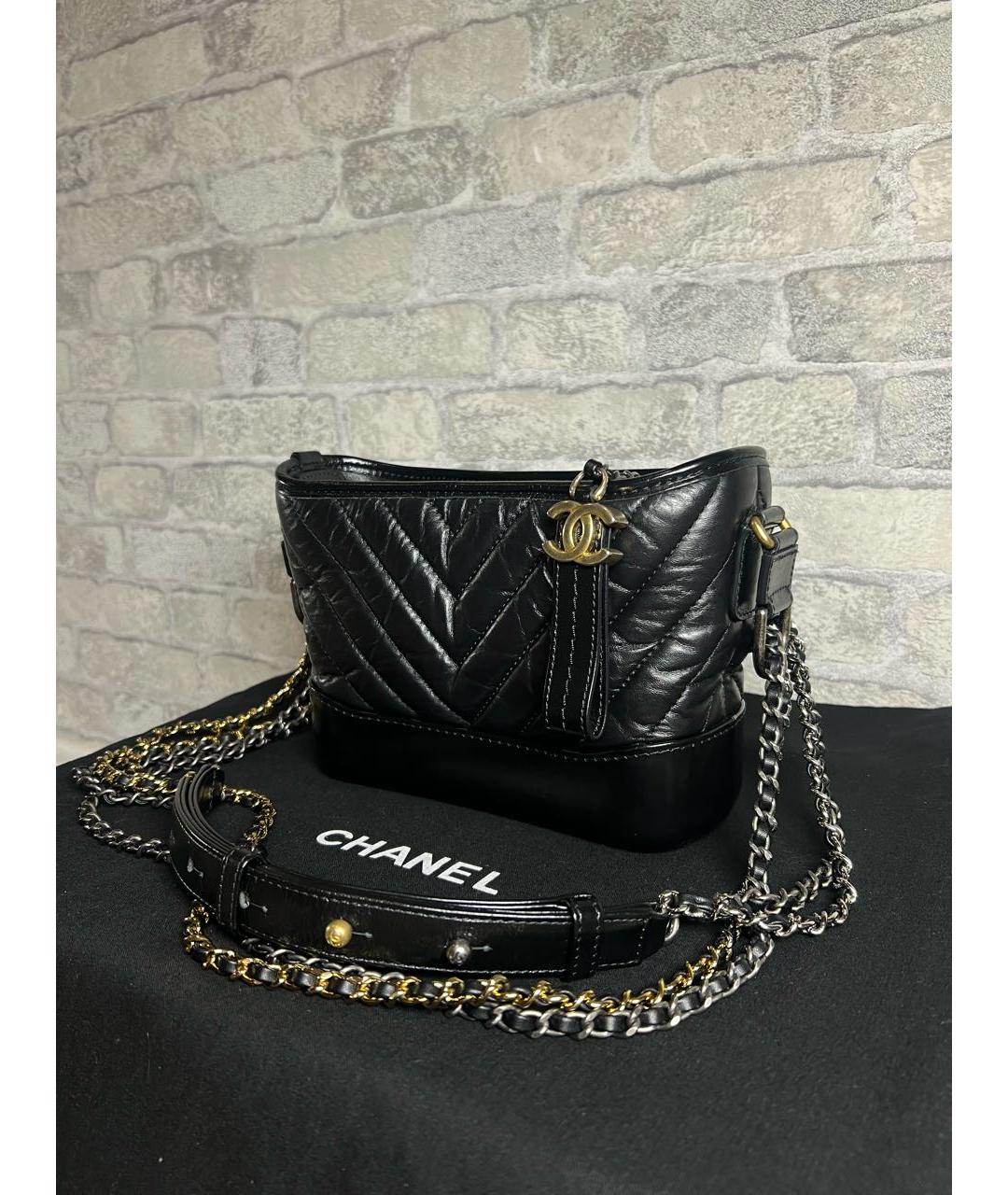CHANEL Черная кожаная сумка через плечо, фото 2