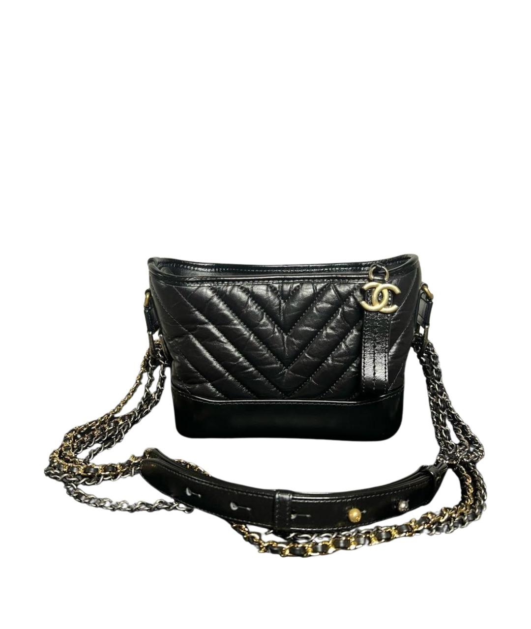 CHANEL Черная кожаная сумка через плечо, фото 1