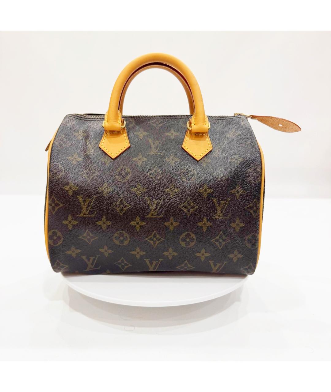 LOUIS VUITTON Коричневая кожаная сумка с короткими ручками, фото 2
