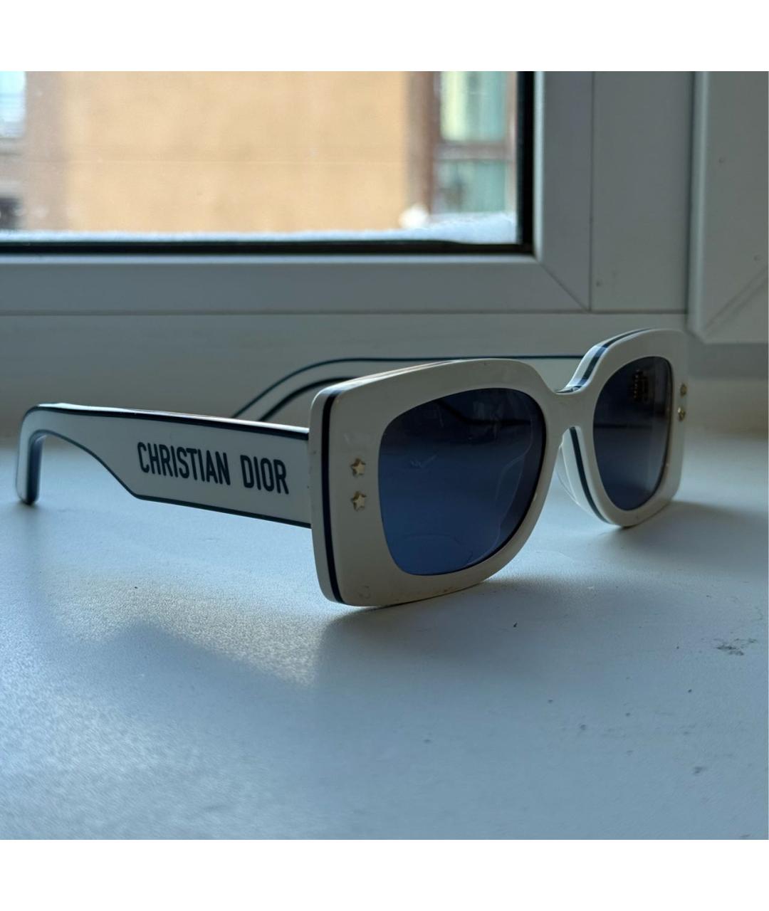 CHRISTIAN DIOR Белые солнцезащитные очки, фото 2