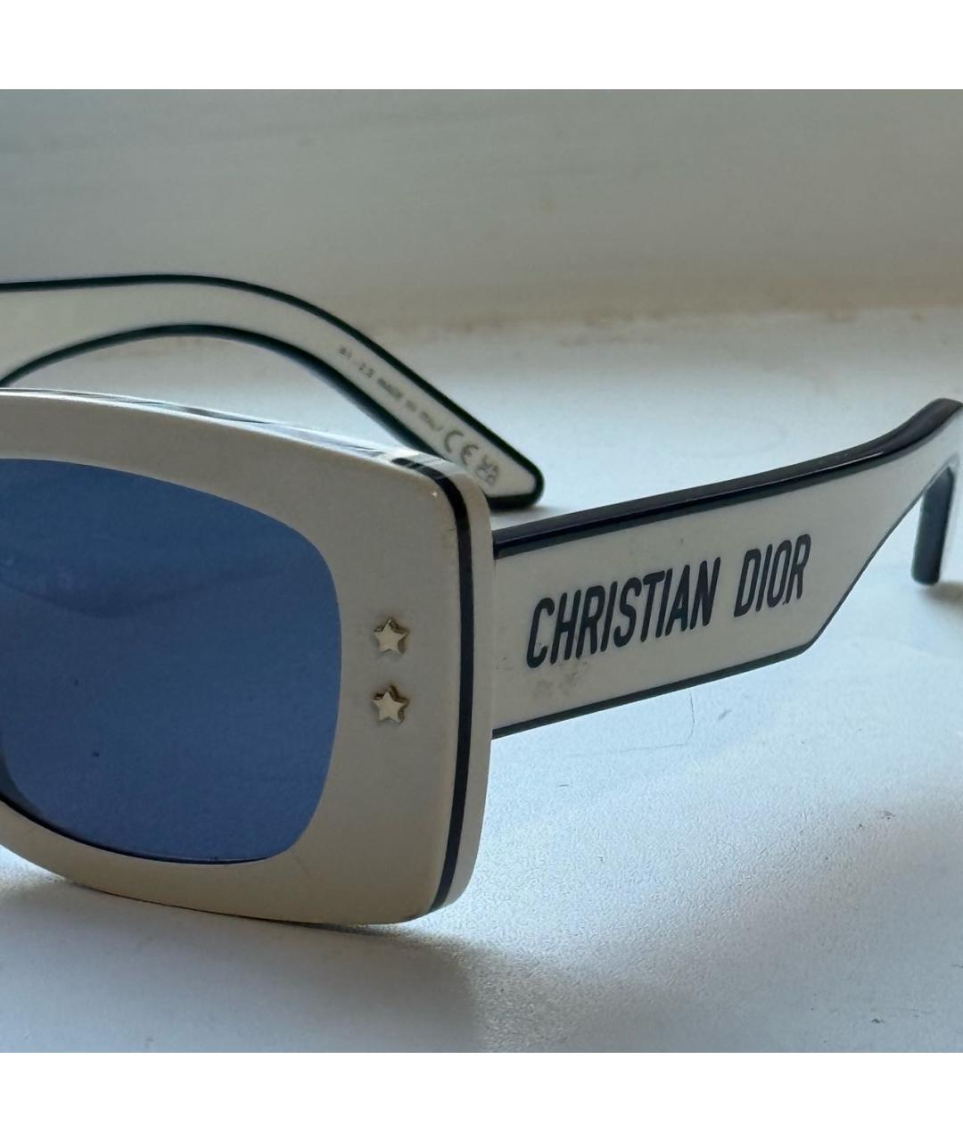 CHRISTIAN DIOR Белые солнцезащитные очки, фото 3