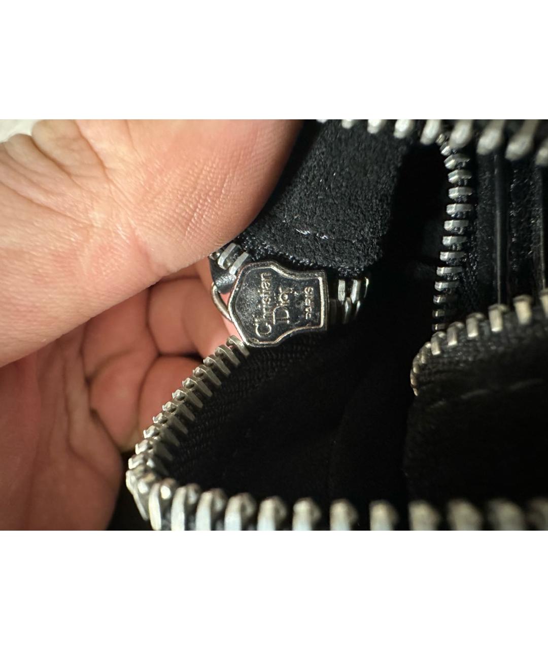 CHRISTIAN DIOR Черная кожаная сумка через плечо, фото 6