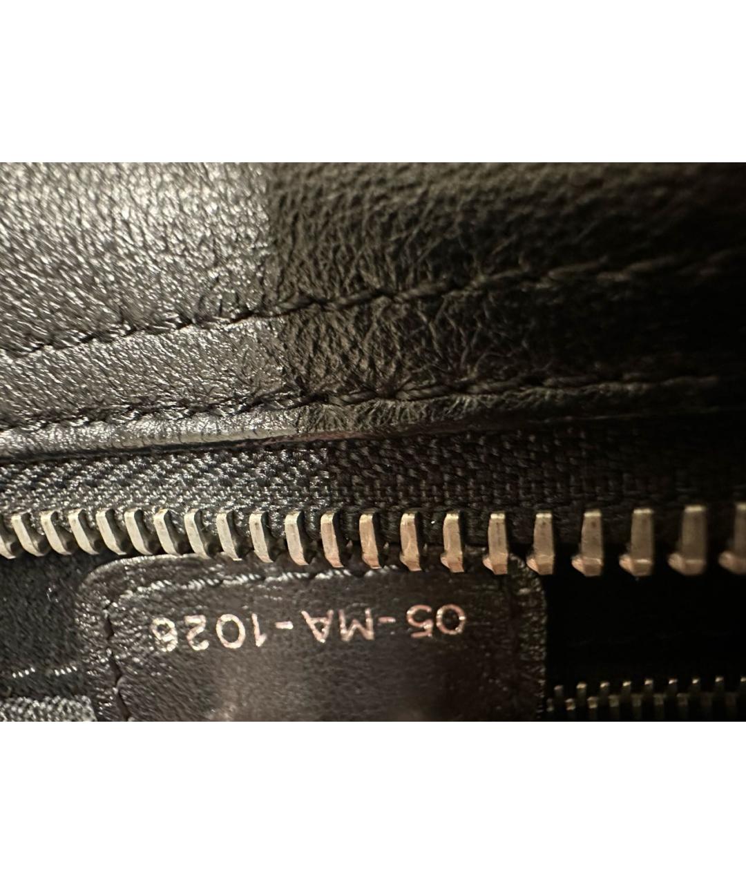 CHRISTIAN DIOR Черная кожаная сумка через плечо, фото 5