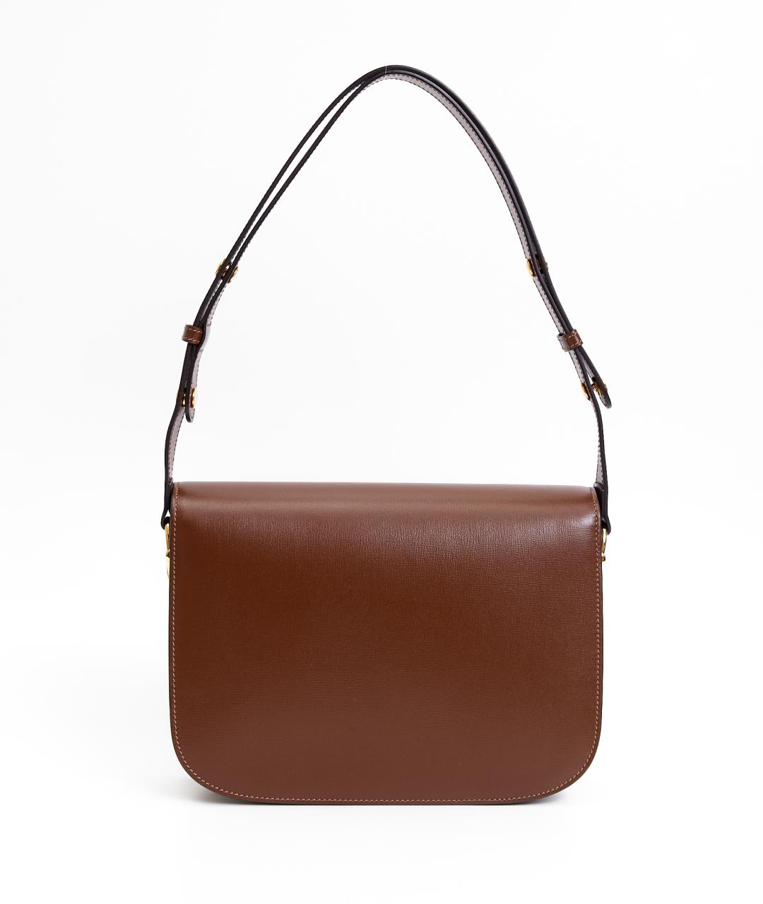 GUCCI Коричневая кожаная сумка с короткими ручками, фото 3