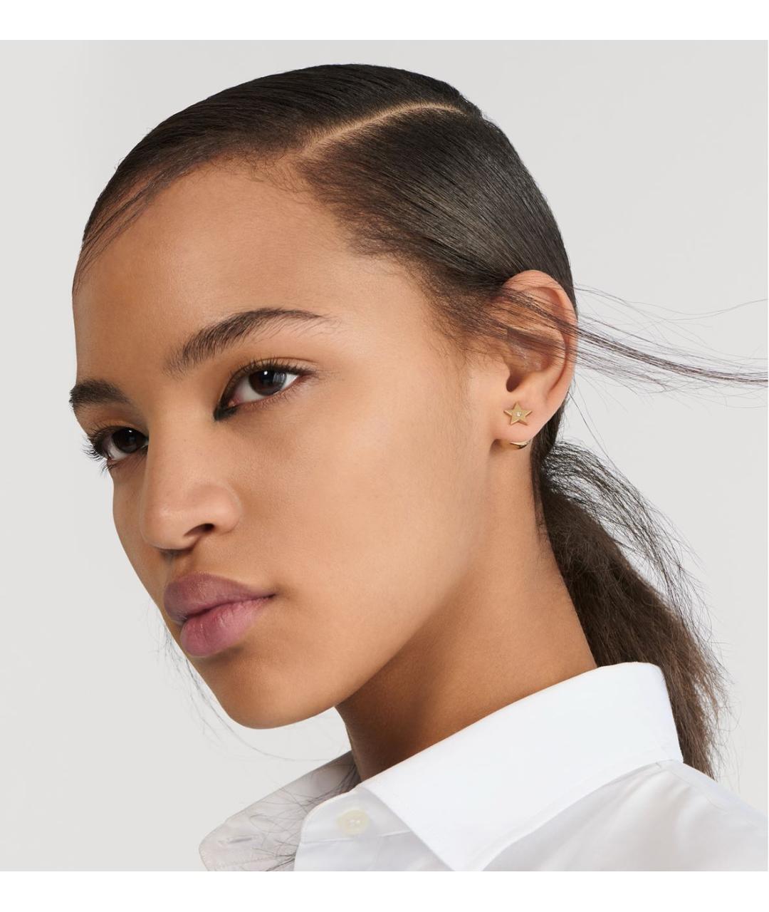 CHRISTIAN DIOR Золотые металлические серьги, фото 3