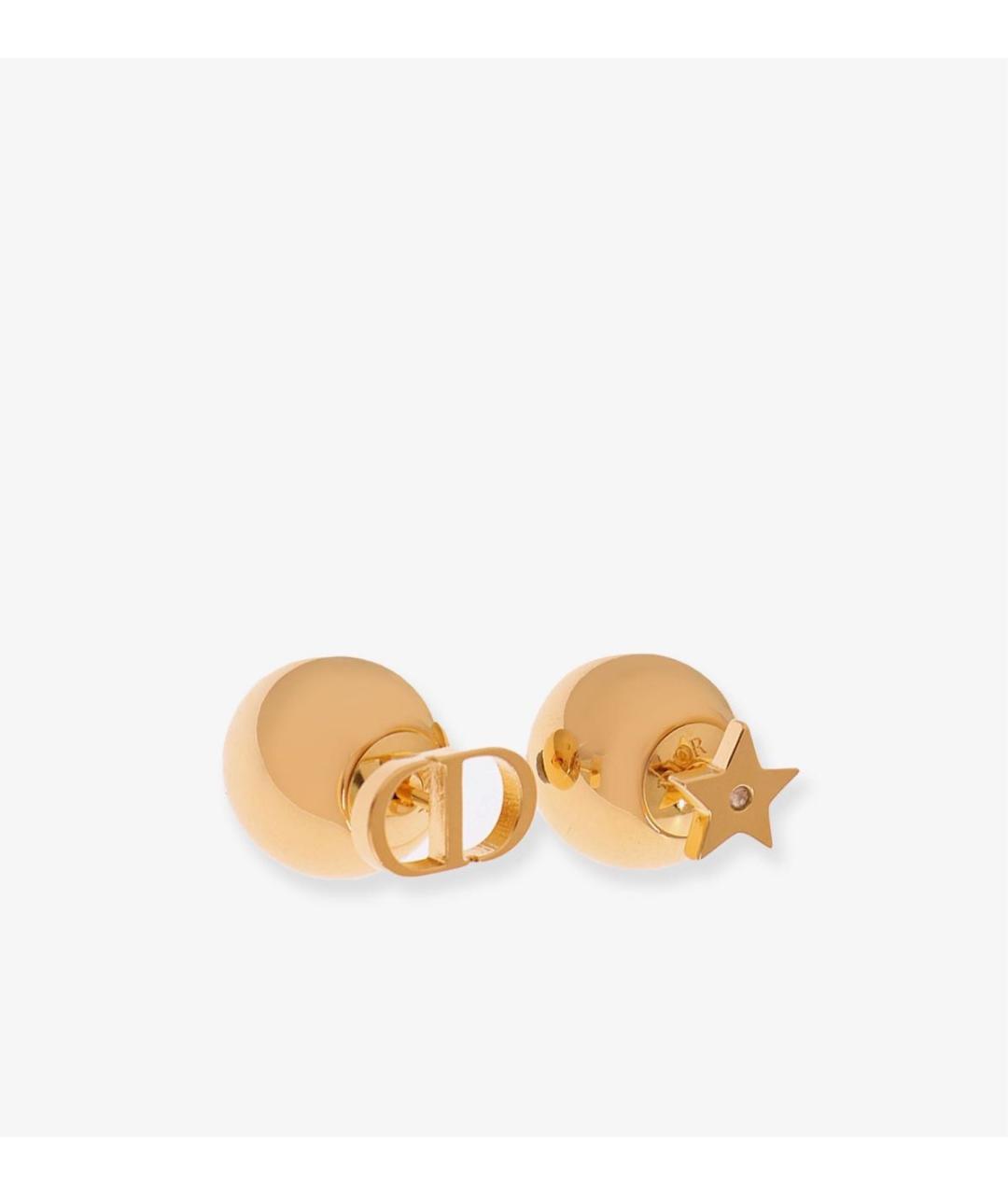 CHRISTIAN DIOR Золотые металлические серьги, фото 1