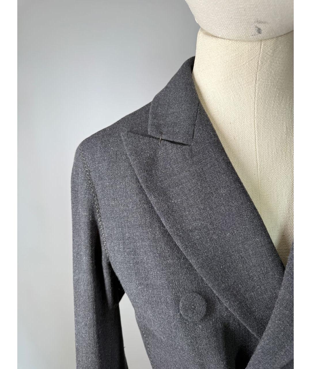 JEAN PAUL GAULTIER Антрацитовое шерстяное повседневное платье, фото 2