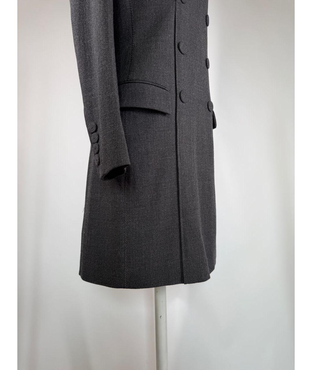 JEAN PAUL GAULTIER Антрацитовое шерстяное повседневное платье, фото 3