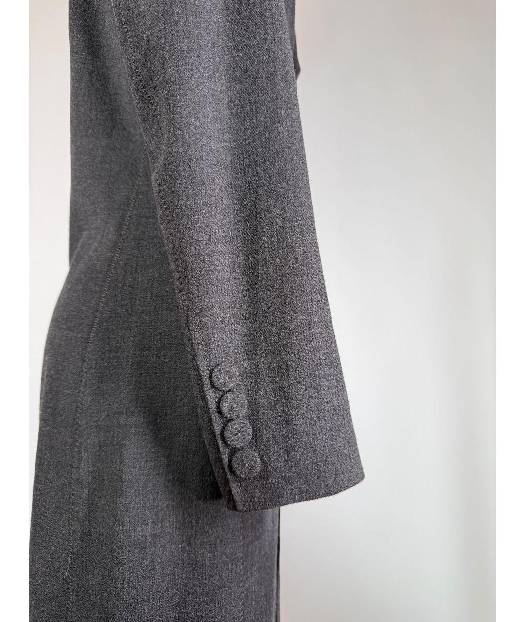 JEAN PAUL GAULTIER Антрацитовое шерстяное повседневное платье, фото 5