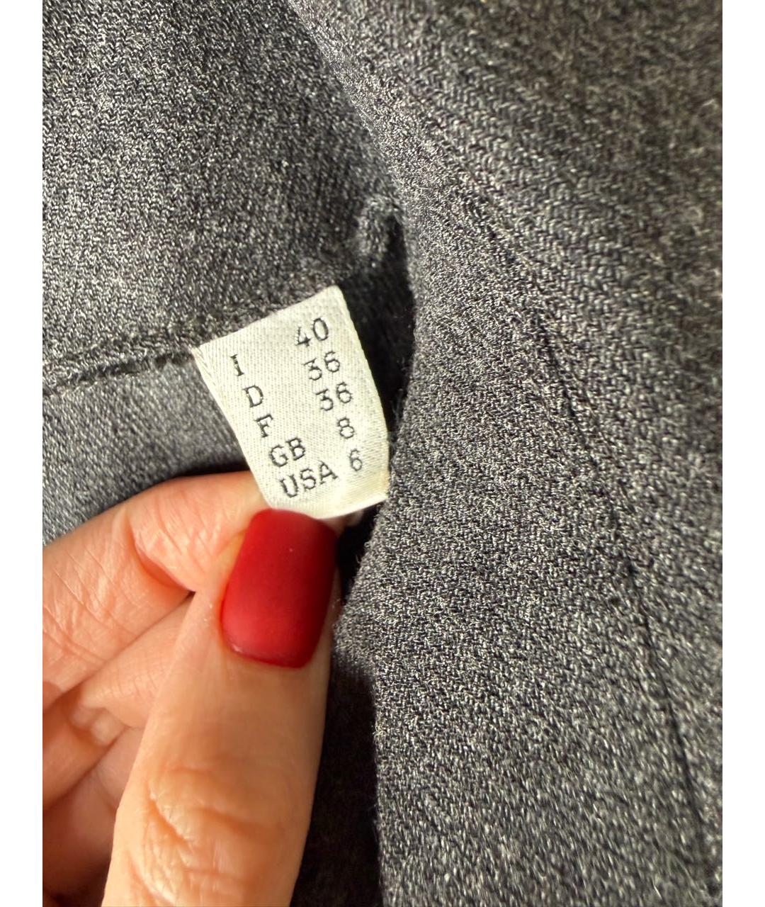 JEAN PAUL GAULTIER Антрацитовое шерстяное повседневное платье, фото 7