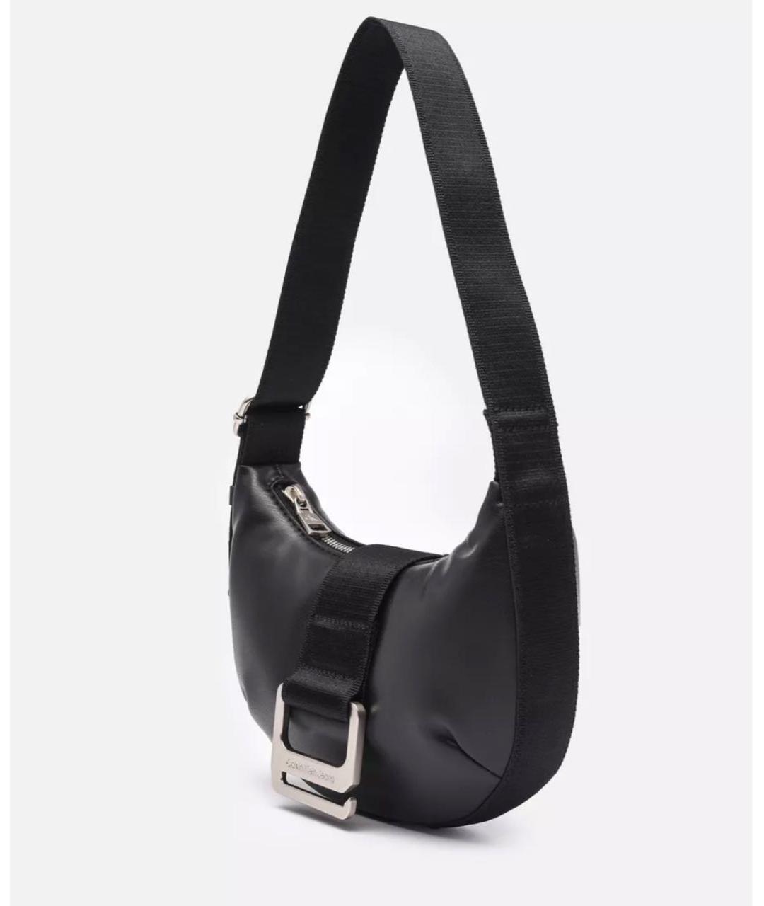 CALVIN KLEIN Черная сумка через плечо из искусственной кожи, фото 2