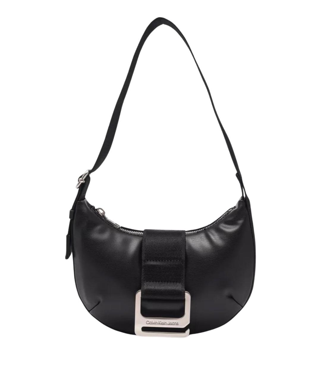 CALVIN KLEIN Черная сумка через плечо из искусственной кожи, фото 1