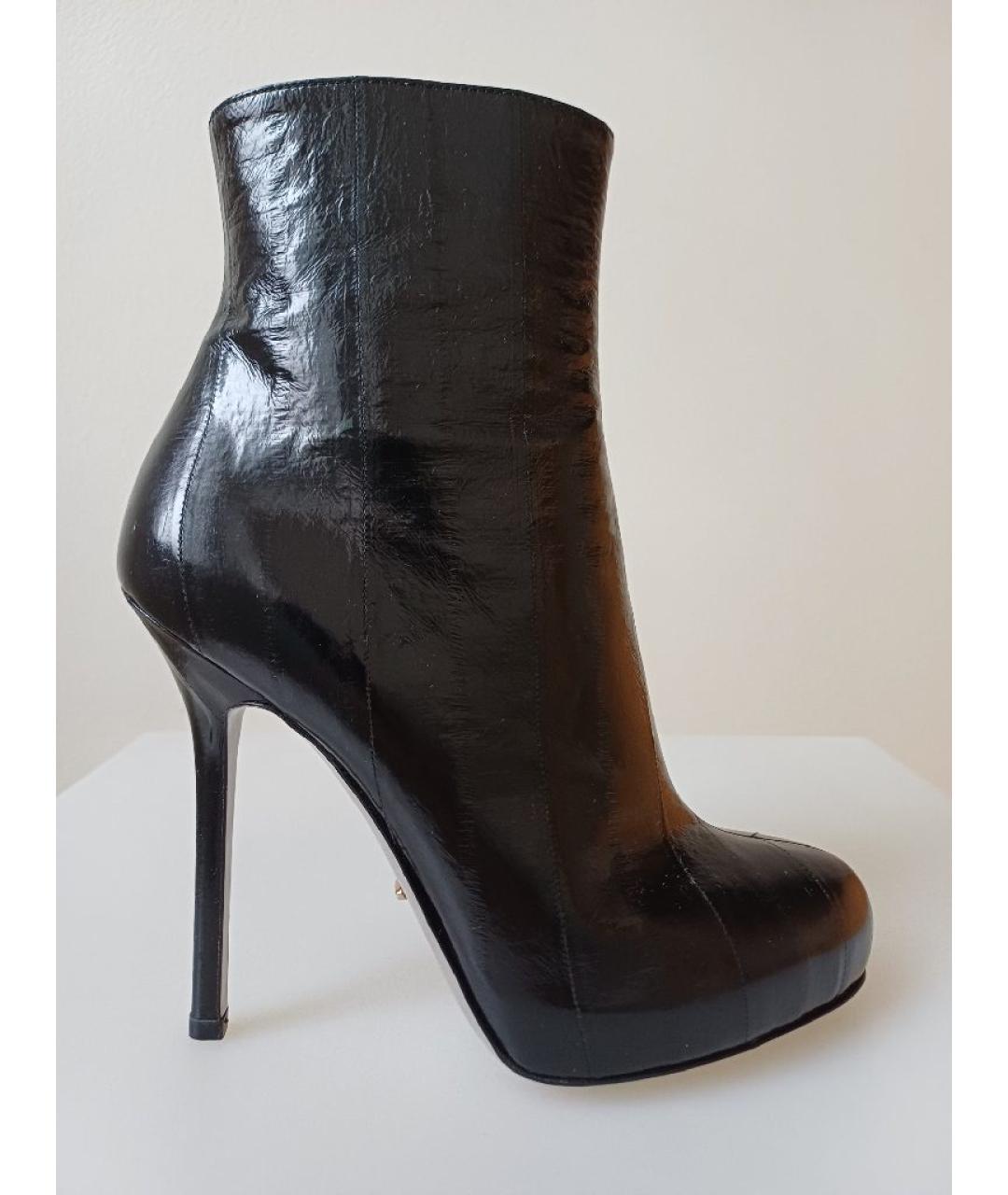 SERGIO ROSSI Черные кожаные ботильоны, фото 9