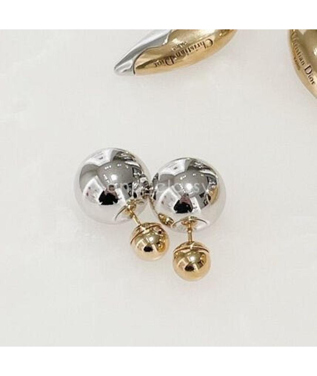 CHRISTIAN DIOR Серебряные металлические серьги, фото 3