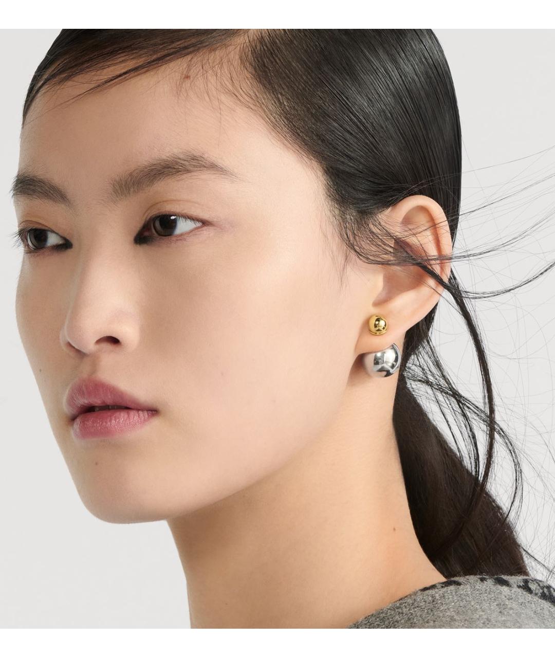 CHRISTIAN DIOR Серебряные металлические серьги, фото 2