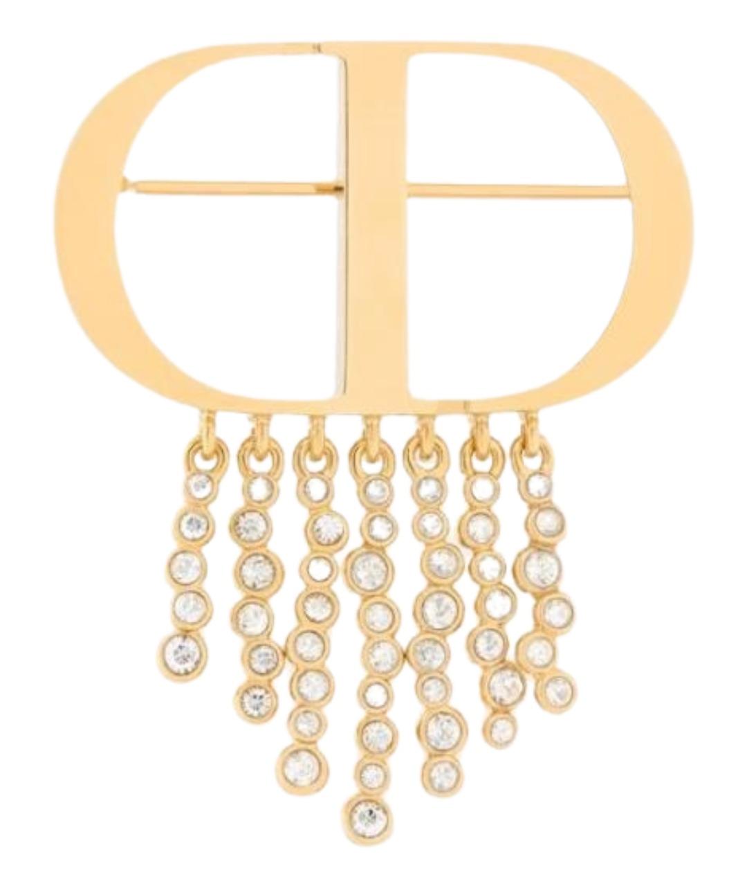 CHRISTIAN DIOR Золотая металлическая булавка / брошь, фото 1