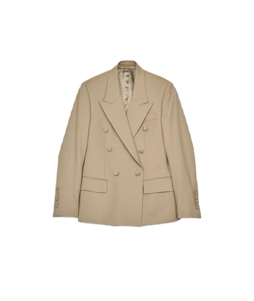 Jacob Lee Бежевый шерстяной жакет/пиджак, фото 2